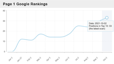 Image of Google 1 Page Rankings