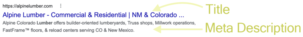 example of local seo title and description