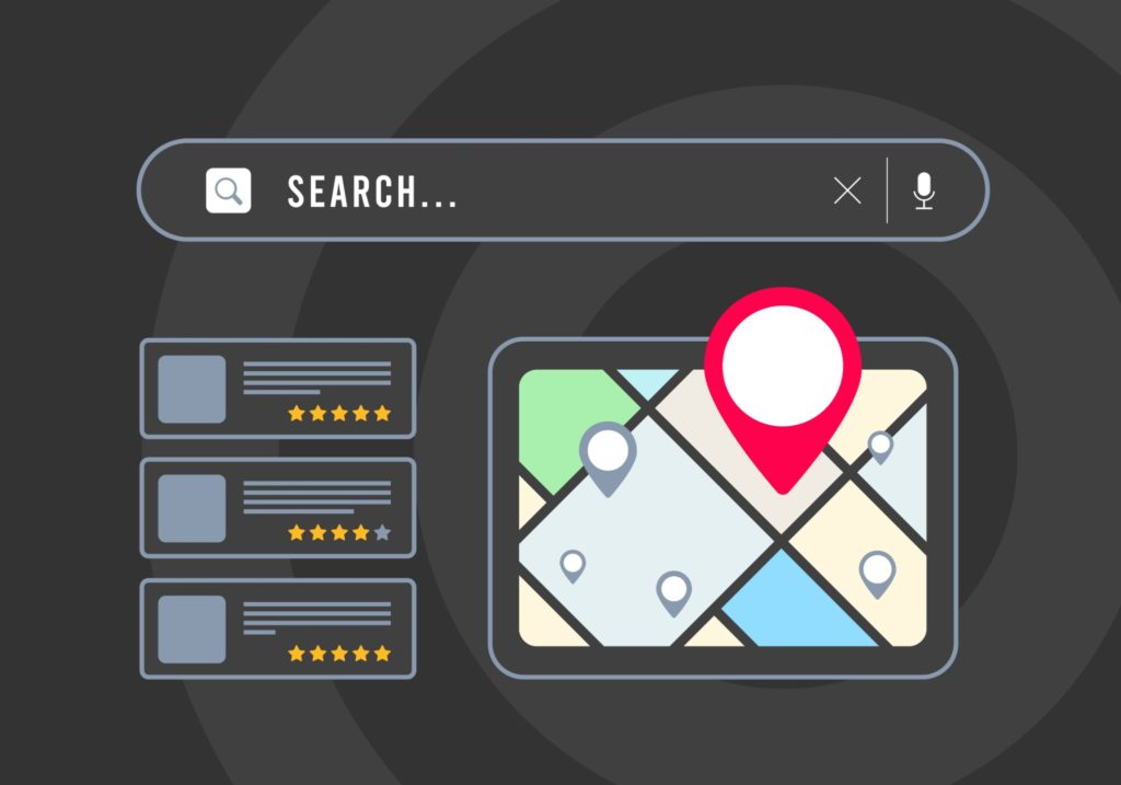 Local SEO case study Colorado concept showing Google search results and map pins symbolizing improved rankings for family-run businesses.