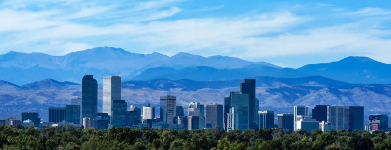 Denver skyline representing local SEO, AI SEO and AEO services from a Denver SEO company